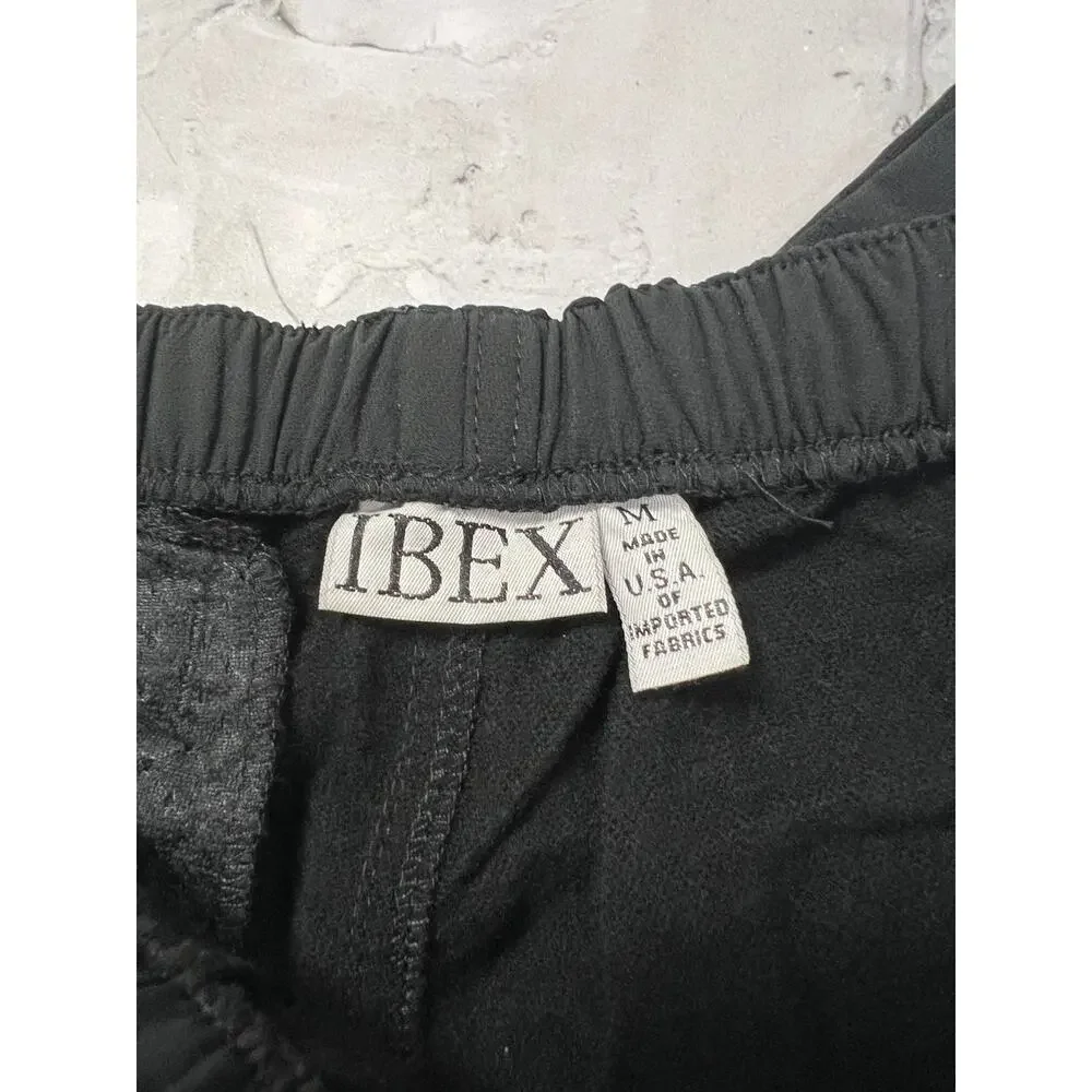 Vintage Ibex Skifans Merino Fleece Lined Black Ski Pant Softshell MEN M NWOT USA